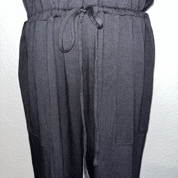 SOMA FRENCH TERRY WIDE LEG JUMPSUIT - NEW WITH TAGS - BLACK - XL / EXTRA LARGE - Picture 10 of 14